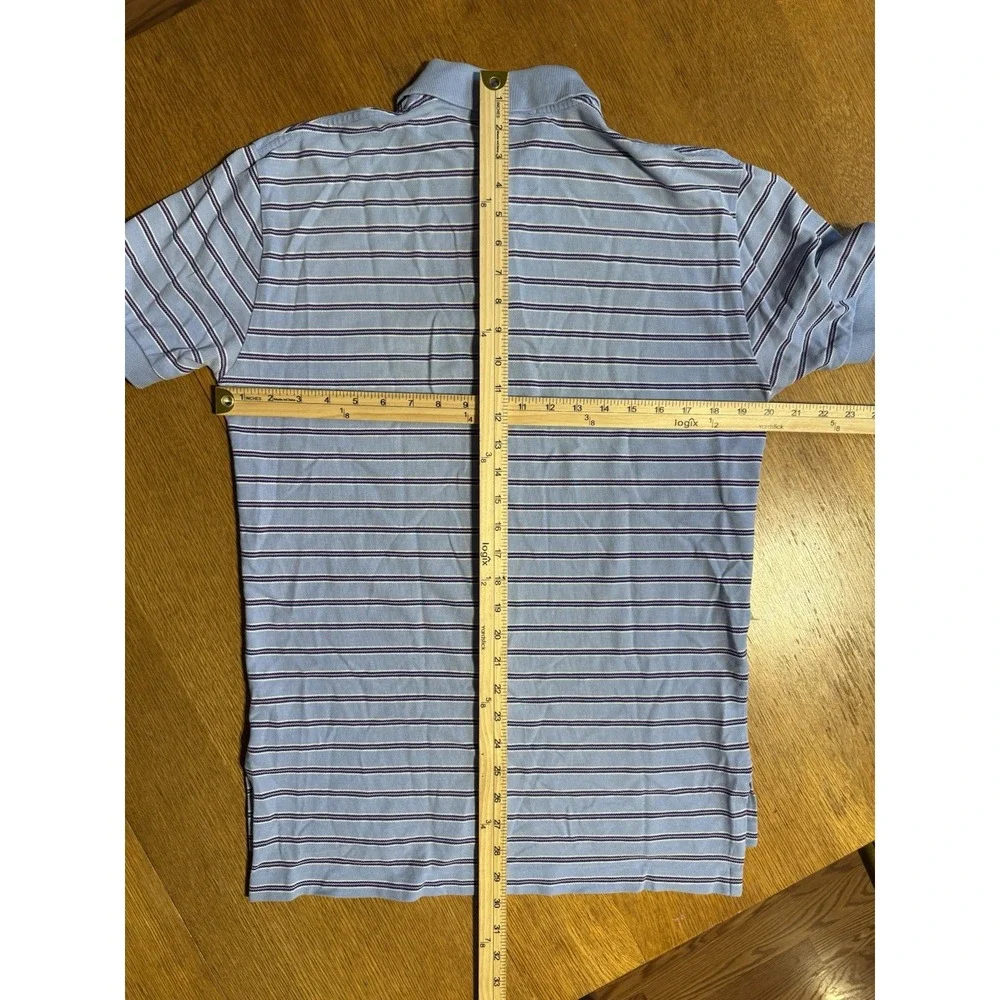 Vintage Polo‎ By Ralph Lauren Polo Men's S Blue Striped Pink Pony Preppy Tennis